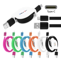 50pcs/lot 1M 3FT USB 3.1 Type C Charging Cable for Xiaomi Nexus 5X 6P OnePlus 2 LG G5 USB Retractable Cable