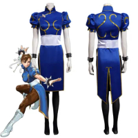 Elastic Li cosplay anime game cosplay costume dress outfit women few ladies Halloween party rode play clothing SF