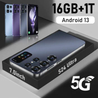 S24 Ultra Cell Phone Global Version Smartphone 5G 4G Face Recognition 16GB+1TB Cellphone Dual Sim Android Mobile Phones 7000mAh