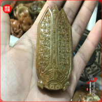 Han Dynasty antique jade ware bi, Warring States period jade pendant, cicada
