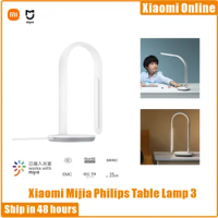 New Xiaomi Mijia Philips Table Lamp 3 LED Smart Reading Light 10 Level Touch Dimming Desk Bedside Student Ambient light Sensor