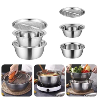 Baskom 3in1 Baskom Stainless 26cm Baskom Wadah Parutan Baskom Saringan
