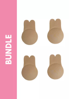 PINK N' PROPER 膚色提拉兔耳朵胸貼矽膠乳貼防走光透氣乳頭貼胸貼隱形文胸貼 (2套)