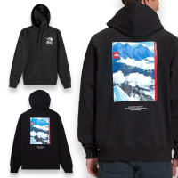 The North Face 北臉 男女同款 1992背面雪山 帽TEE 厚磅 長袖 hoodie