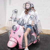 雙人雨衣時尚透明電動車摩托車電瓶車雙人雨衣雨披加大寬雙帽檐