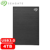 【最高22%回饋 5000點】Seagate希捷 One Touch 4TB 2.5吋行動硬碟 極夜黑 (STKZ4000400)