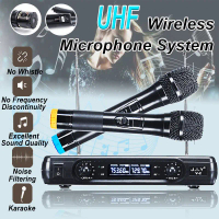 Wireless Microphones Metal Rechargeable Cordless Dynamic Mic System Professional Wireless Microphone