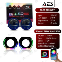 Headlamp Agya Ayla Custom Set Biled RGB AES WST atau I-FUN Lampu Depan Mobil Ayla Agya Tahun 2014 -
