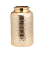 กระถางกระบอกคอเว้า Aluminium Gold H 34.5 ซม. รุ่น 22RUIAC838 สีทอง