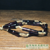 老紫水晶竹節管項鏈西亞古珠古玩文玩古董雞骨珠佛珠配飾手串珠子