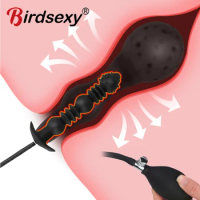 Inflatable Anal Plug Dildo Prostate Massage Particle Anal Plug Huge Anal Plug Anal Bead Vagina Anal Dilator Anal Sex Toy Adult