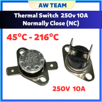 40C ~ 216C Thermal Switch 250v 10A KSD301 Normally Closed (NC) Temperature Switch