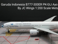 Garuda Indonesia B777-300ER PK-GIJ Ayo Pakai Masker 1:200 Scale Metal