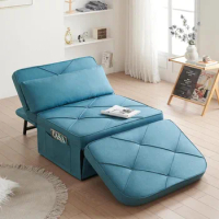 Vonanda Sofa Bed, Convertible Chair 4 in 1 Multi-Function Folding Ottoman Modern Breathable Linen Guest Bed with Adjustableper