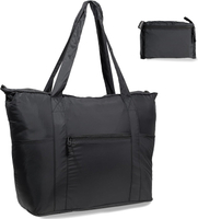 Foldable Lightweight Tote Bag Nylon for Travel DuffelPolyester Packable Totes with Zipper 23-28L Col