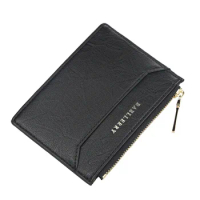 DIKEDAKU Baellerry New Wallet Mens Short Zipper Change Wallet Stylish Thin Driver's License Card Bag Holder Pu Purse