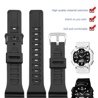 Suitable for C-a-s-i-o Sport Watch AQ-S810 AEQ-110 MCW-200H Series Silicone Watch Strap 18mm