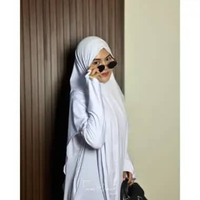 HIJRA STORIES - Abaya Set Hijab Daily Simple Jersey Lengan Cincin Busui Syeina warna Flamingo [FREE