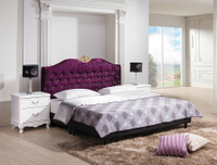 【尚品傢俱】HY-A156-01 溫妮莎5尺紫色絨布床頭片 / 6尺紫色絨布床頭片