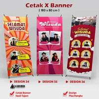 Cetak X Banner Sidang Banner Wisuda Tema Netflix, X Banner Wisuda Tema Threads, X Banner Wisuda Tema