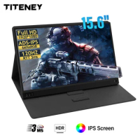 TITENEY 15.6Inch Portable Monitor,120HZ 1080P Full HD IPS Screen for Laptop/MacBook Pro/PC/Switch/Xbox/PS5