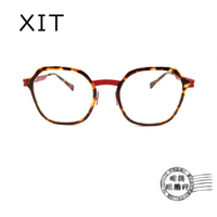 ◆明美鐘錶眼鏡◆ XIT eyewear C023 133 撞色(玳瑁X洋紅)手工鏡框/光學鏡框