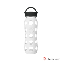 lifefactory 玻璃水瓶平口650ml-白色(CLA-650-WHB)