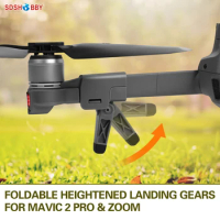 Sunnylife Foldable Heightened Landing Gears Skids Stabilizers for DJI MAVIC 2 PRO &amp; ZOOM Drone Accessory