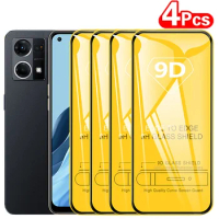 4PCS Full Cover Screen Protector For OPPO Reno 7 8 6 5 9 Pro Plus 5G 7 Z 8 Lite 9D Tempered Glass For OPPO Find X5 X3 Lite Glass