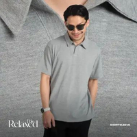 WOODCUTTER Kemeja Polo Pria Polos Lengan Pendek - Relaxed Polo Shortsleeve Light Grey S
