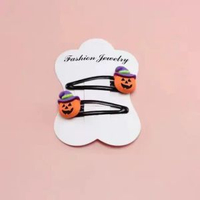 [A - 南瓜] 萬聖節Halloween 髮夾 服飾裝扮 頭飾 (卡紙隨機發出) (M)