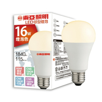 東亞 LED 16W 燈泡 全電壓 保固一年 CNS認證 白光 黃光 另有 9W 最新版 高光效 球泡 好商量~