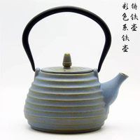 日式鐵壺搪瓷涂層鑄鐵壺復古泡茶壺外貿彩色生鐵壺燒水煮茶壺手作