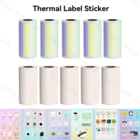 15mm 30mm Color Sticker Label White Thermal Label 57mm BPA Free for Peripage A6 Cute Cat C9 Paperang P1 Phomemo T02 Junk Jingle