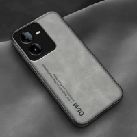 Luxury Magnetic Leather Case For Vivo iQOO Z8 Z8X Back Cover Shockproof Silicone Protection Phone Case For Vivo iQOOZ8 X Coque