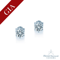 Alesai 艾尼希亞鑽石 GIA鑽石 30分 F/SI2 六爪鑽石耳環 (60分鑽石 一對耳環)
