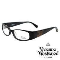 【Vivienne Westwood】時尚復古造型英倫龐克風光學鏡框(黑 VW131_01)