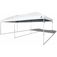 20' x 10' Straight Leg (200 Sq. ft Coverage), White, Outdoor Easy Pop up Canopy