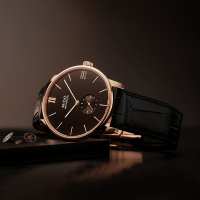 MIDO 美度官方授權 Baroncelli 永恆系列小秒針限量手上鍊腕錶-M0374053605000/40mm