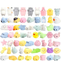 100PCS Kawaii Squishies Mochi Anima Squishy Toys For Kids Antistress Ball Squeeze Party Favors Stress Relief Toys For Birthday