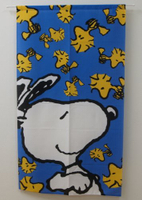 史努比 與 很多糊塗塌客 和風門簾 風水簾 日本製 深藍色 85*150CM Snoopy J00010493