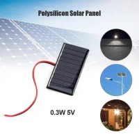 Power Bank Battery USB Powerbank Solar Panel 0.3W 5V Polysilicon Epoxy Panel Mini Solar System DIY Modules with Wire