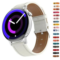 20mm 22mm Leather Band for Samsung Galaxy Watch 4 Classic/5 Pro Active 2/3/46mm Bracelet Huawei GT/2/3 Pro Galaxy Watch 4 Strap