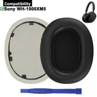 1Pair Replacement Soft Memory Foam Leather Earpads Ear Pads Cups Cushions Repair Parts For Sony WH-1000XM5 WH 1000XM5 Headphones