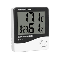 HTC-1 Digital Thermometer Hygrometer Clock Alarm Clock/Alarm Clock Calendar Thermometer Hygrometer Digital