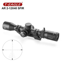 T-EAGLE Big Wheel AR 2-12X40 SFIR Tactical Optical Sight Riflescope For Hunting Compact Optics Airgun SFP Scope With Mounts
