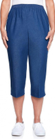 LZD Alfred Dunner Women 'S All Around Elastic Waist Denim Missy Capris Pants Jeans