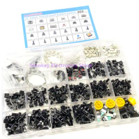 460PCS Tactile Push Button Touch Switch Remote Keys Button Micro Switch DIP keypad Self-locking Mixed set with box