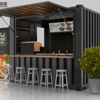Container Coffee Shop Bar Design Container 40ft Cafe Shop Restaurant Food Shops