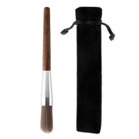 Coffee Grinder Brush Walnuts Wood Handle Coffee Machine Cleaning Brush Espresso Machine Cleaner Portable Cleaning Tool